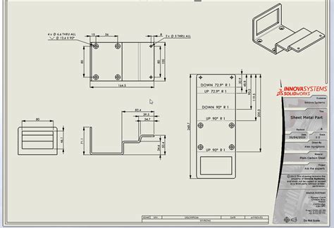 sheet metal engineering drawing|flat pattern sheet metal drawing.